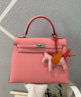 에르메스 켈리백25 핑크 은장 앱송